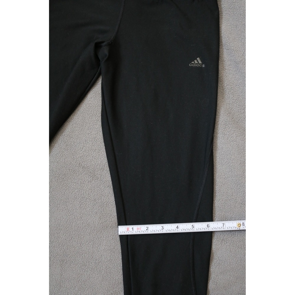 ADIDAS Climalite Performance Leggings Women Small Black Stretch Athletic Workout - Picture 9 of 12
